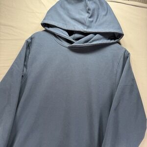Cuts Hoodie Mens Medium Sweatshirt Blue Split Hem Hyperloop Classic Pullover